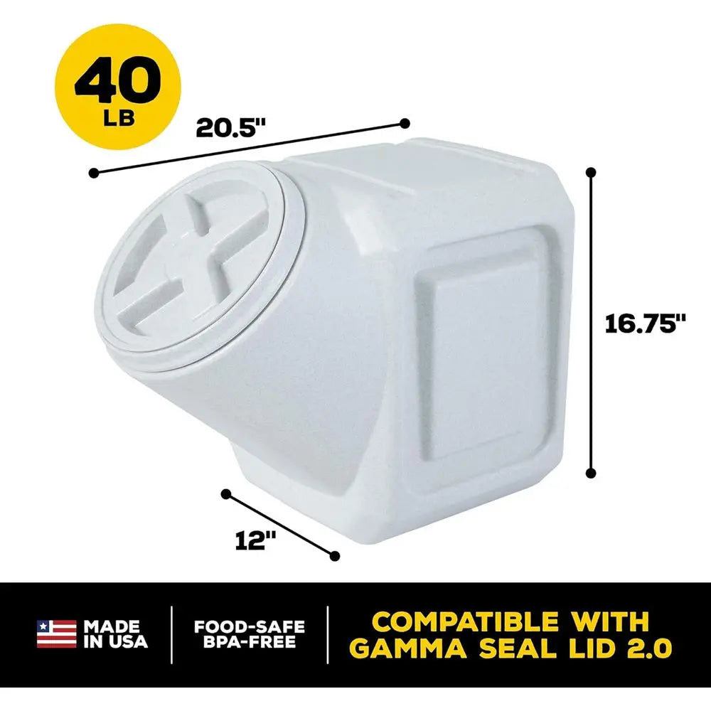 Stackable Dog Food Storage Container With Sealing Lid Up To 40 Lbs USA Made