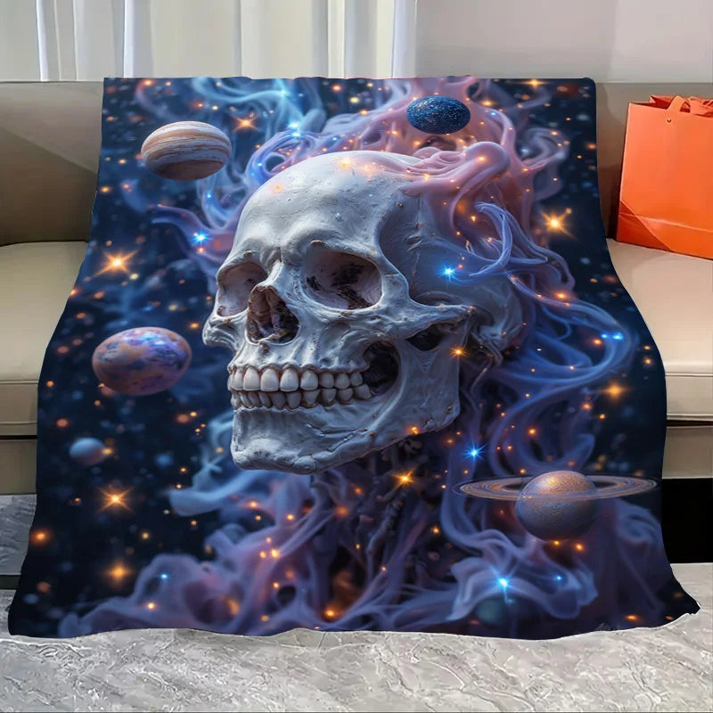 Flannel Blanket All Season Cozy Halloween Witch Cauldron
