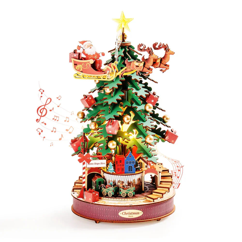 Robotime Christmas Melody Tree Music Box Puzzle Light