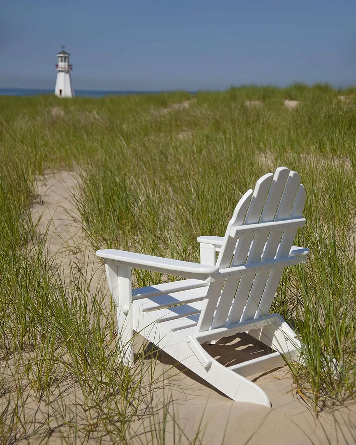 Classic Folding Adirondack Chair Outdoor Teak Wood 35 Inch High