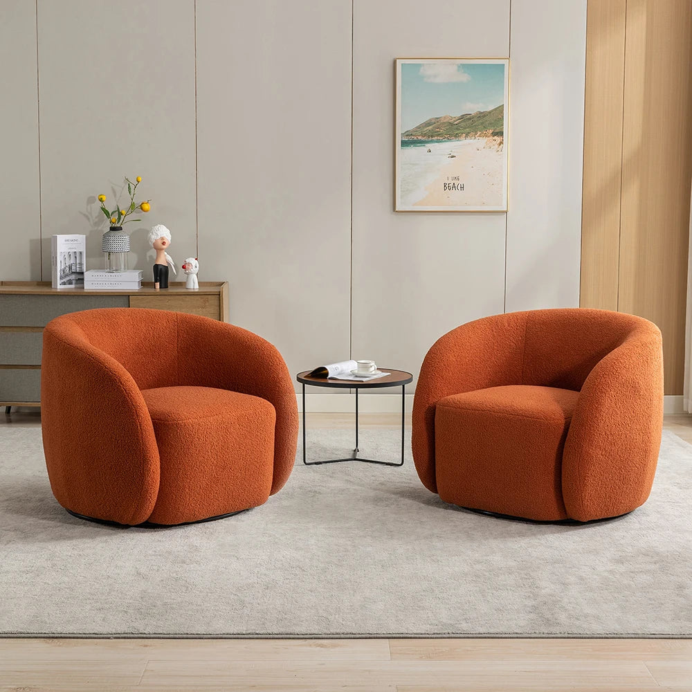 SEYNAR Modern Velvet 360 Degree Swivel Accent Armchairs Set of 2 for Living Room