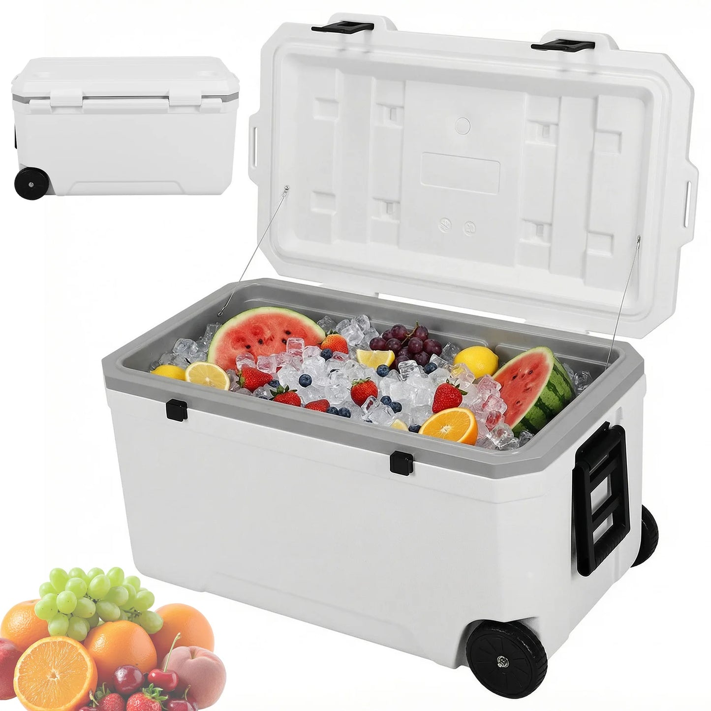 120L Insulated Wheeled Rotomolded Cooler Large Capacity For Beach Picnics