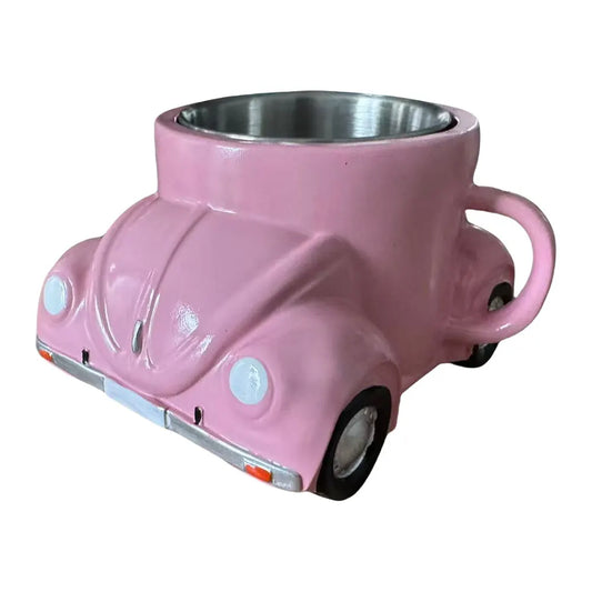 Stainless Steel Car Shaped Coffee Mug 150ml Retro Novelty