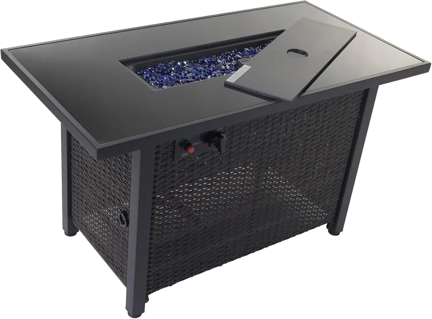43 Inch Propane Fire Pits Outdoor Table With Auto Ignition