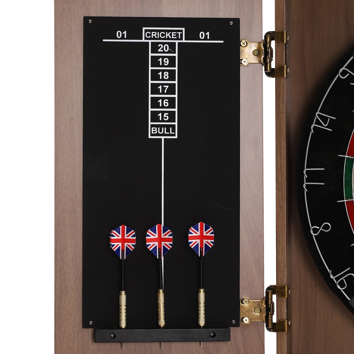Premium Wall Mounted Dartboard Set With Cabinet Home Office