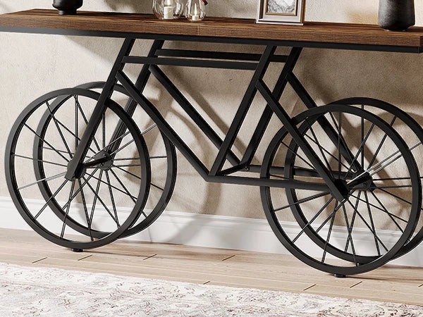 Tribesigns 70.9 Inch Extra Long Console Table Narrow Sofa With Bicycle Base