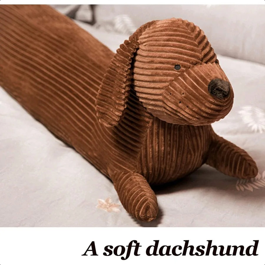 Enhopty 43 Inch Giant Dachshund Dog Plush Pillow Puppy Stuffed Animal Long Body Throw Sleeping Pillow for Christmas