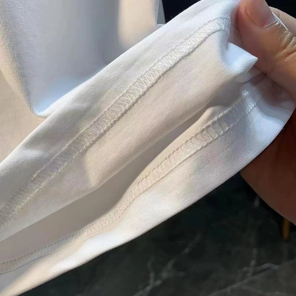 White Cat Paw Print T Shirt Women Summer Casual Breathable Round Neck Top