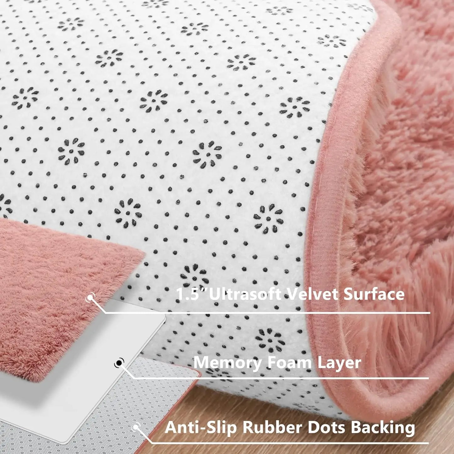 Fluffy Rugs for Bedroom Fuzzy Area Rugs for Living Room Soft Kids Carpet Non Slip for Hardwood Floors Room Decor