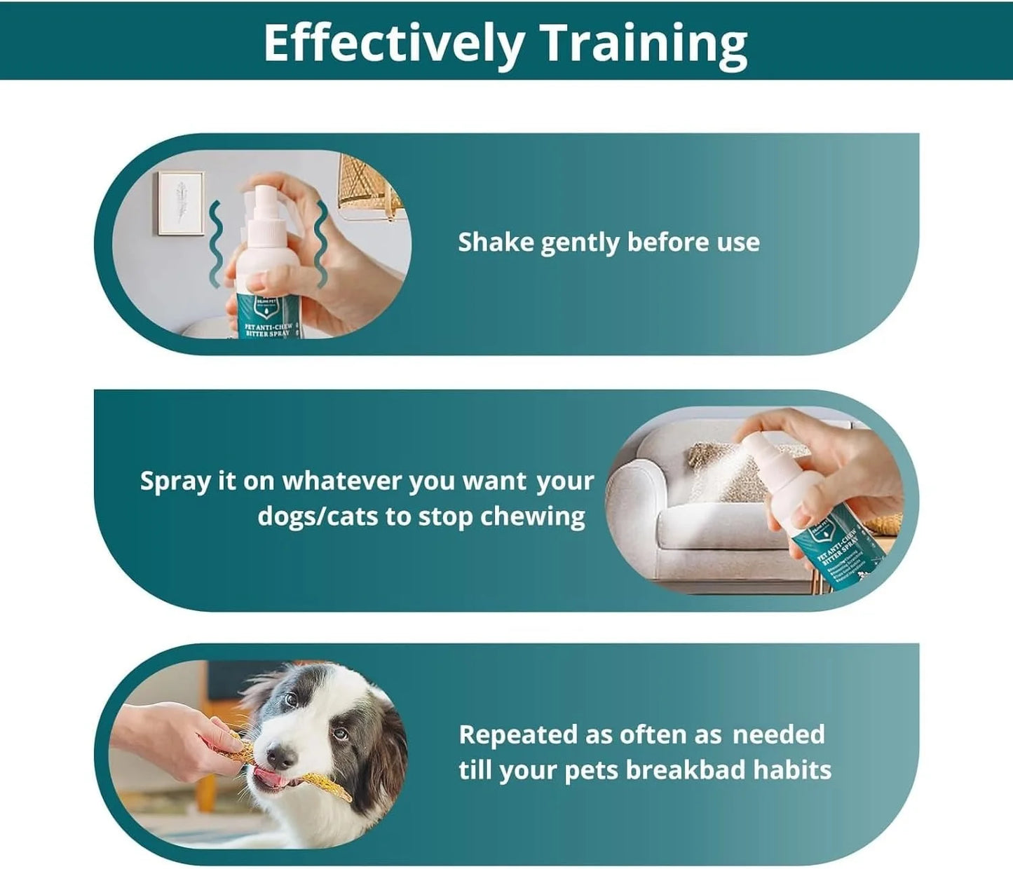 150ml No Chew Spray For Dogs No Alcohol Natural Bitter Deterrent Spray