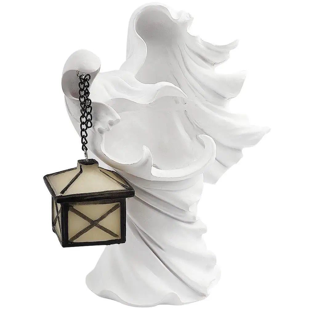 Halloween Ghost Statue Holding Lantern Resin Ghost Statue for Halloween Party Decoration