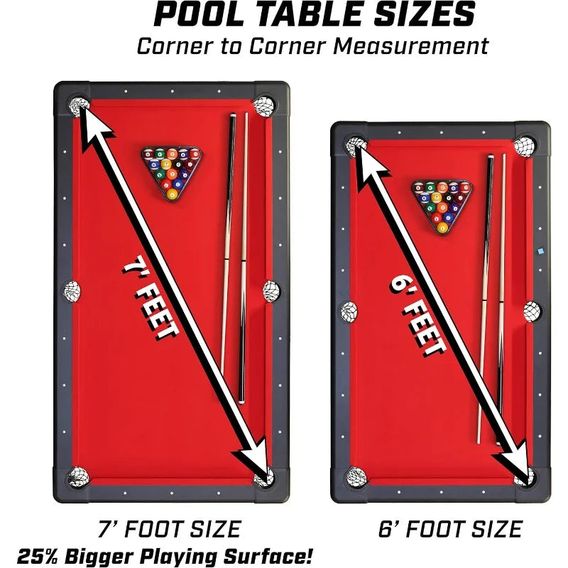 GoSports Portable Billiards Table 6 7 8 Feet With Full Set