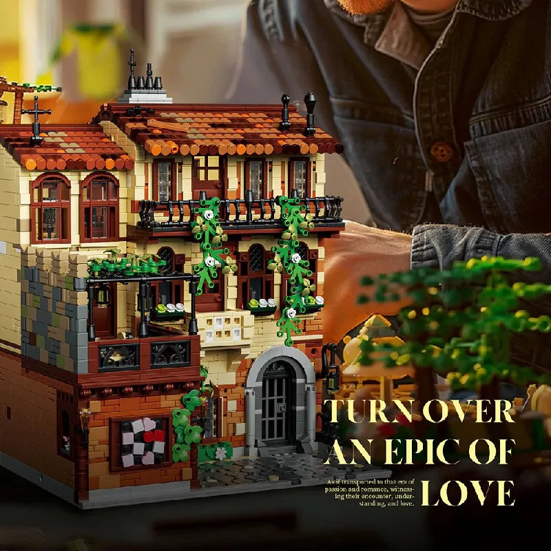 3800 Pieces Juliet Balcony Modular Building Blocks Kit Compatible With Lego Kids