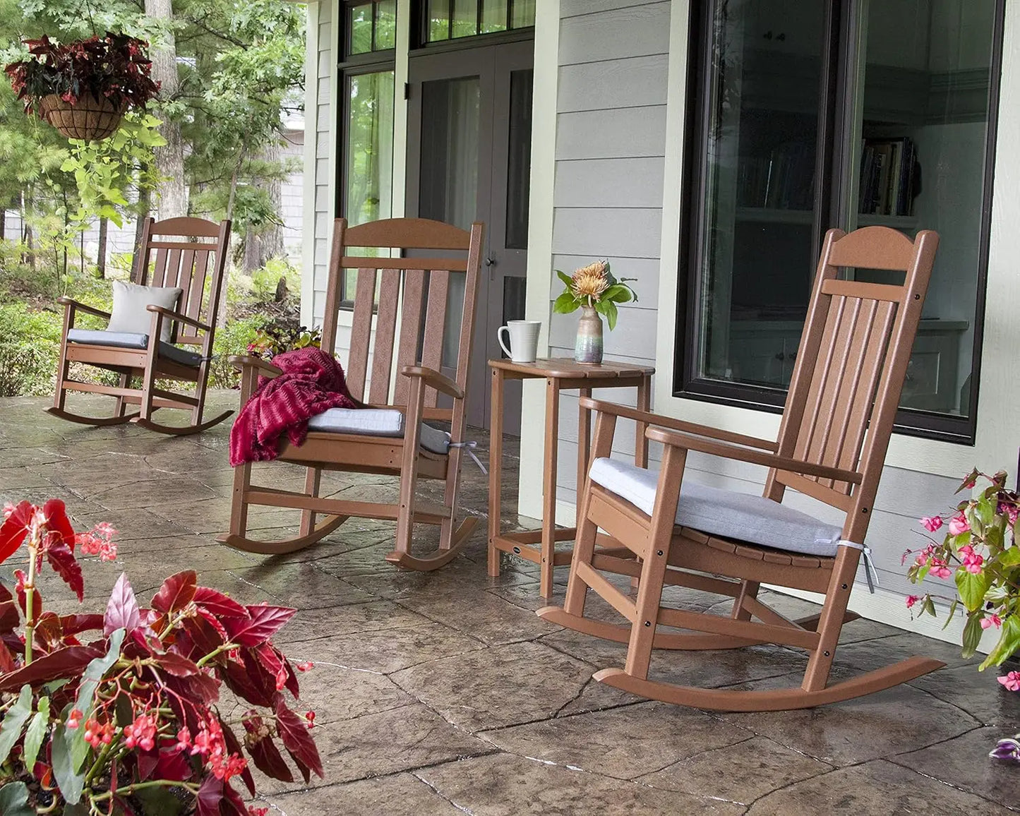 Presidential Outdoor Bamboo Rocking Chair European Style Garden