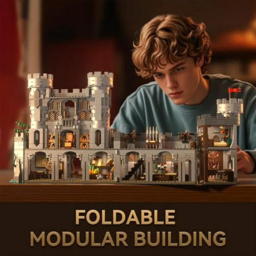 Medieval Knight Castle Building Set 2554 Pieces Tower Modular Architecture