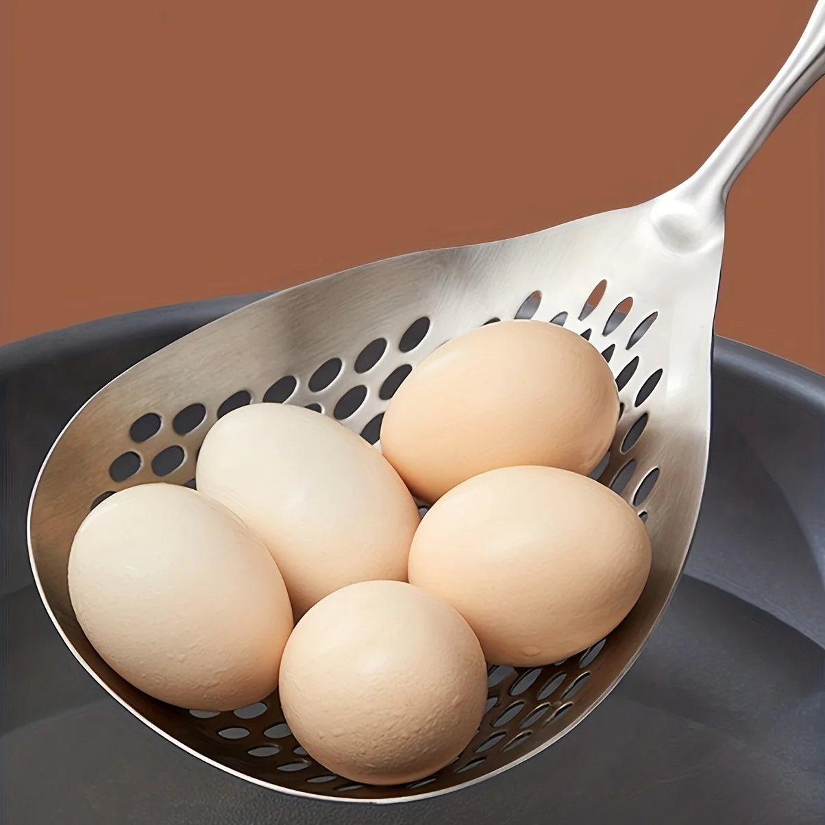 Stainless Steel Skimmer With Large Slotted Spoon For Frying
