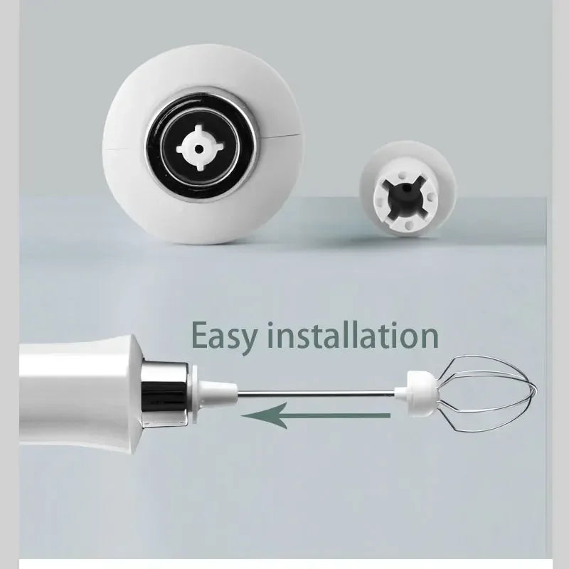 3 In 1 Wireless Handheld Electric Milk Foam Machine Mini Frother Maker Cappuccino Coffee Whisk Mixer Foamer