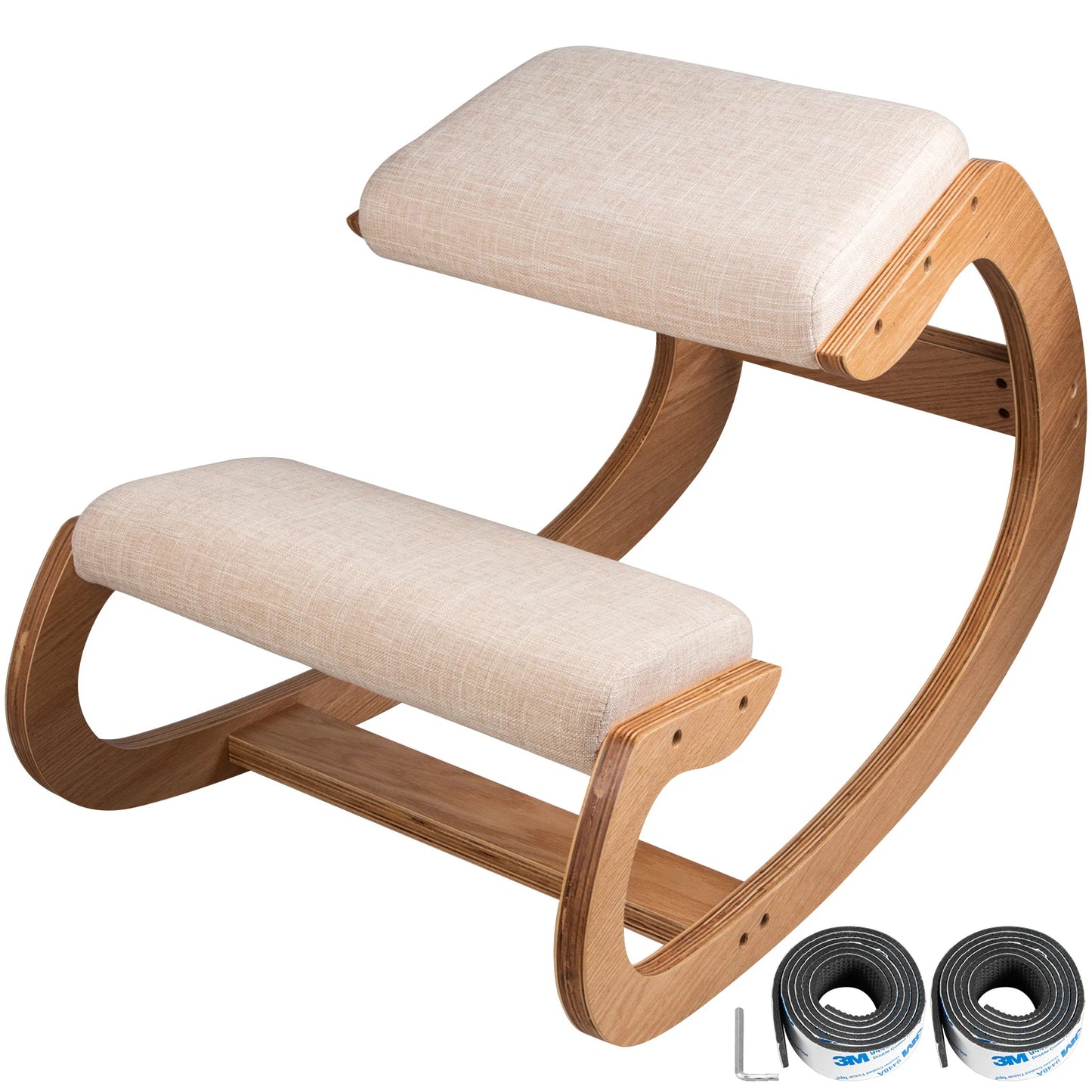 SucceBuy Ergonomic Kneeling Chair With Thick Cushion For Home Office Posture
