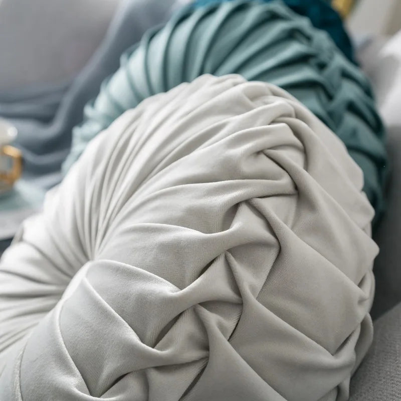 Velvet Throw Pillow Soft Decorative Round Cushion for Home Sofa Couch Chair Bedroom Office