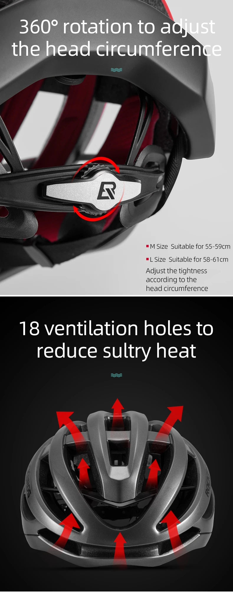 RockBros Bike Helmet MTB Road Cycling Integrally Molded Ultralight Breathable