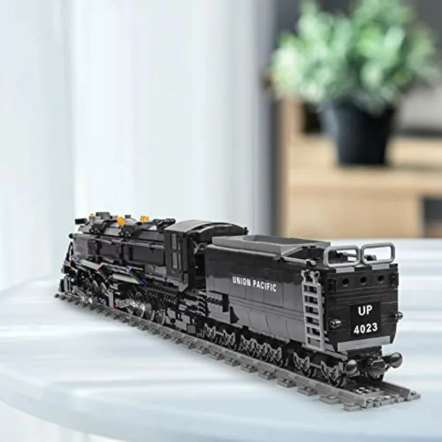 Steam Model Train Building Blocks Set 1608 Pieces Locomotive Display Toy