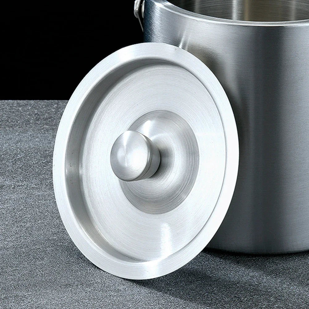 Double Wall Stainless Steel Insulated Ice Bucket Home Bar