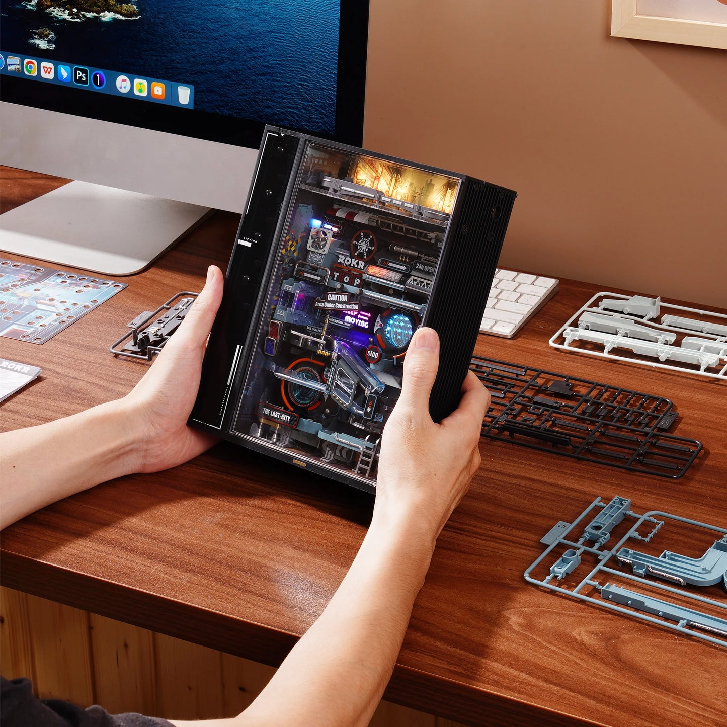 Robotime Rokr The Last City Marble Run 3D Puzzle Model Cyberpunk Gift