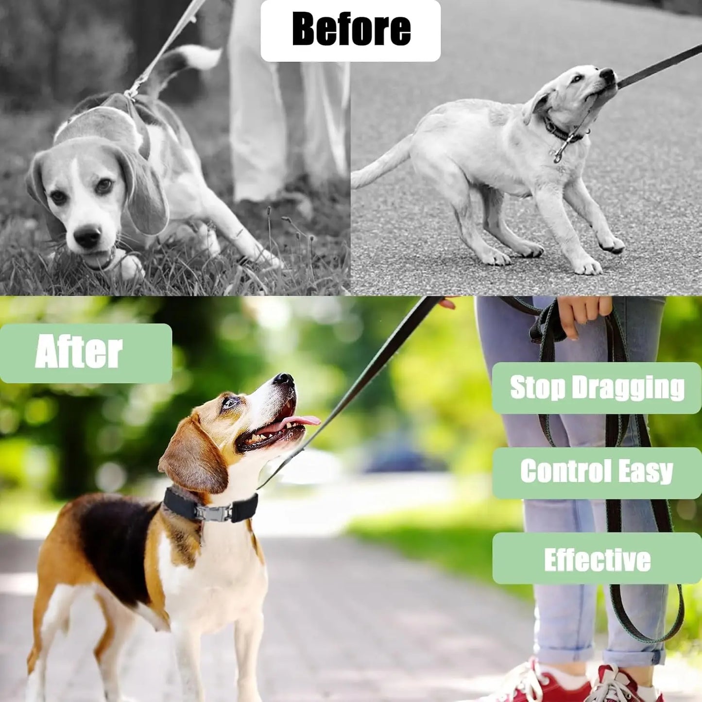 Adjustable Prong Collar For Dogs With Quick Release No Pull Includes Extra Links