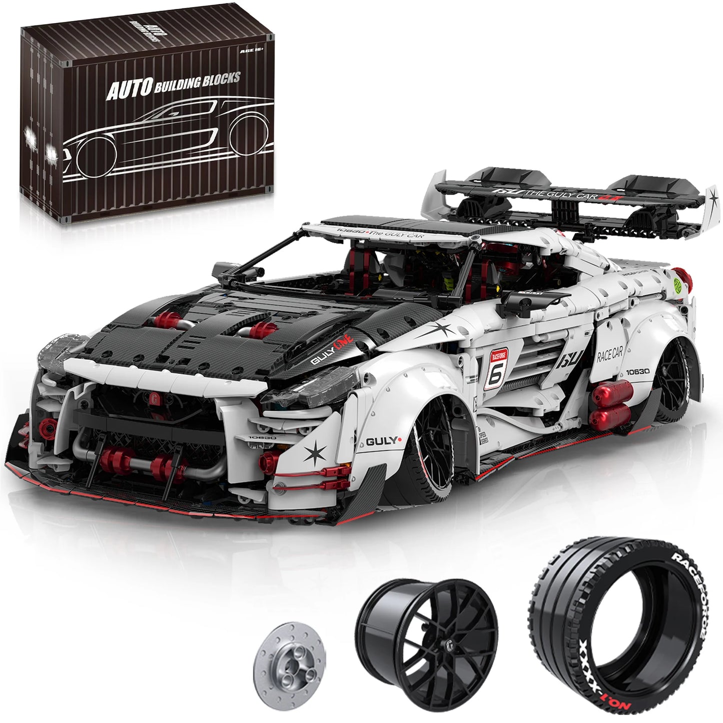 2025 1 To 8 Scale Technical Racing Car Building Kit 3939 Pieces For Adults