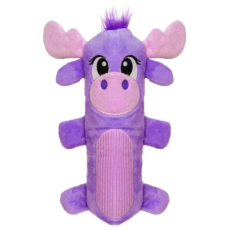 No Stuffing Moose Plush Toy With 2 Squeakers Chew Proof