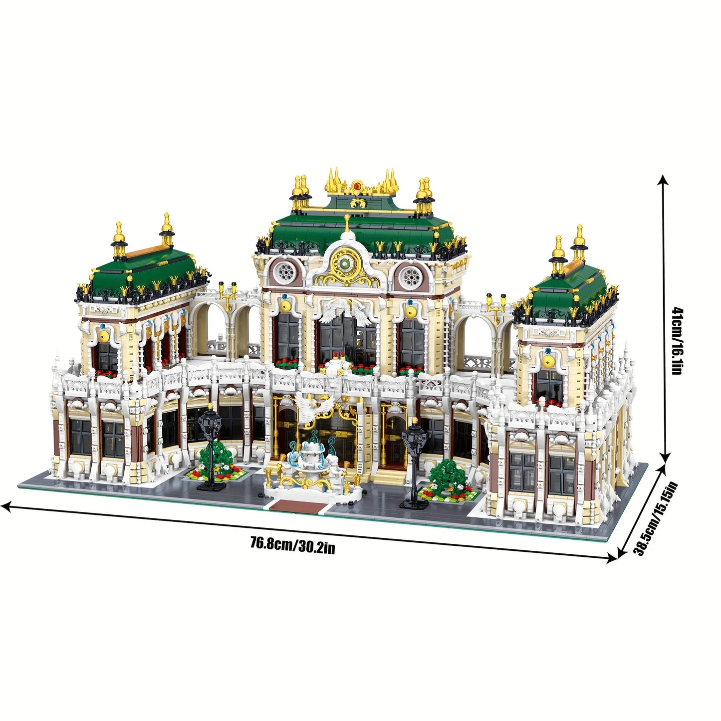 11930 Pieces Luxury Palace Building Blocks Street View Model MOC Brick Toys