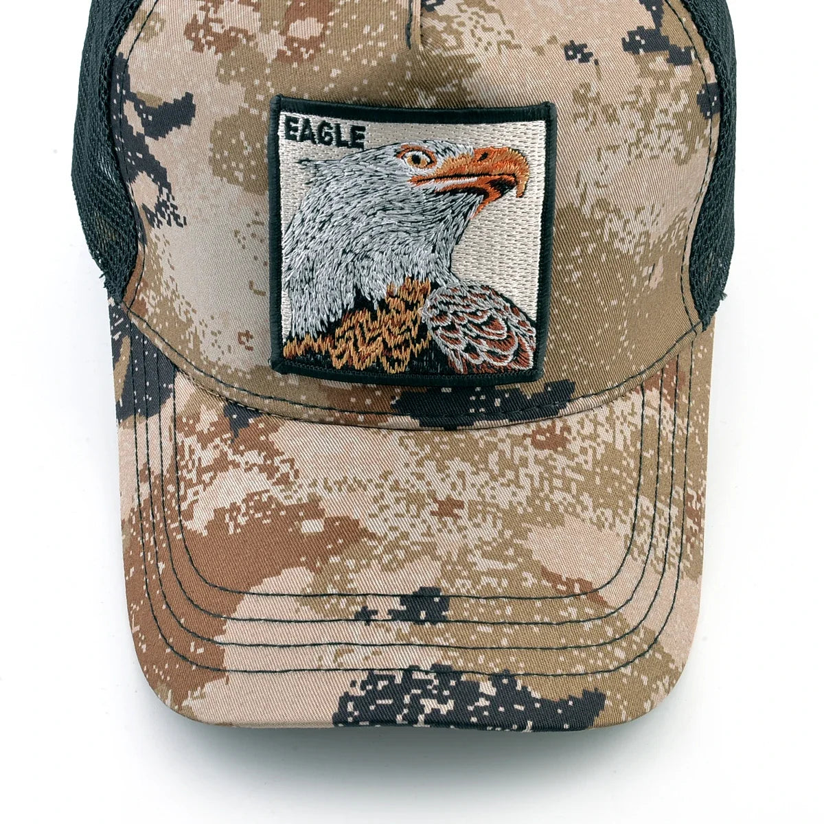 Unisex Embroidered Goat Patch Trucker Cap Four Seasons Snapback Baseball Hat