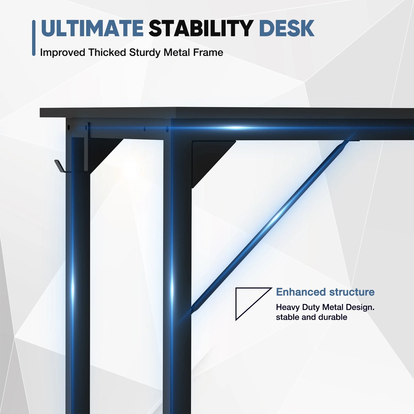 JHK Computer Desk Study Table Modern Compact With Side Bag