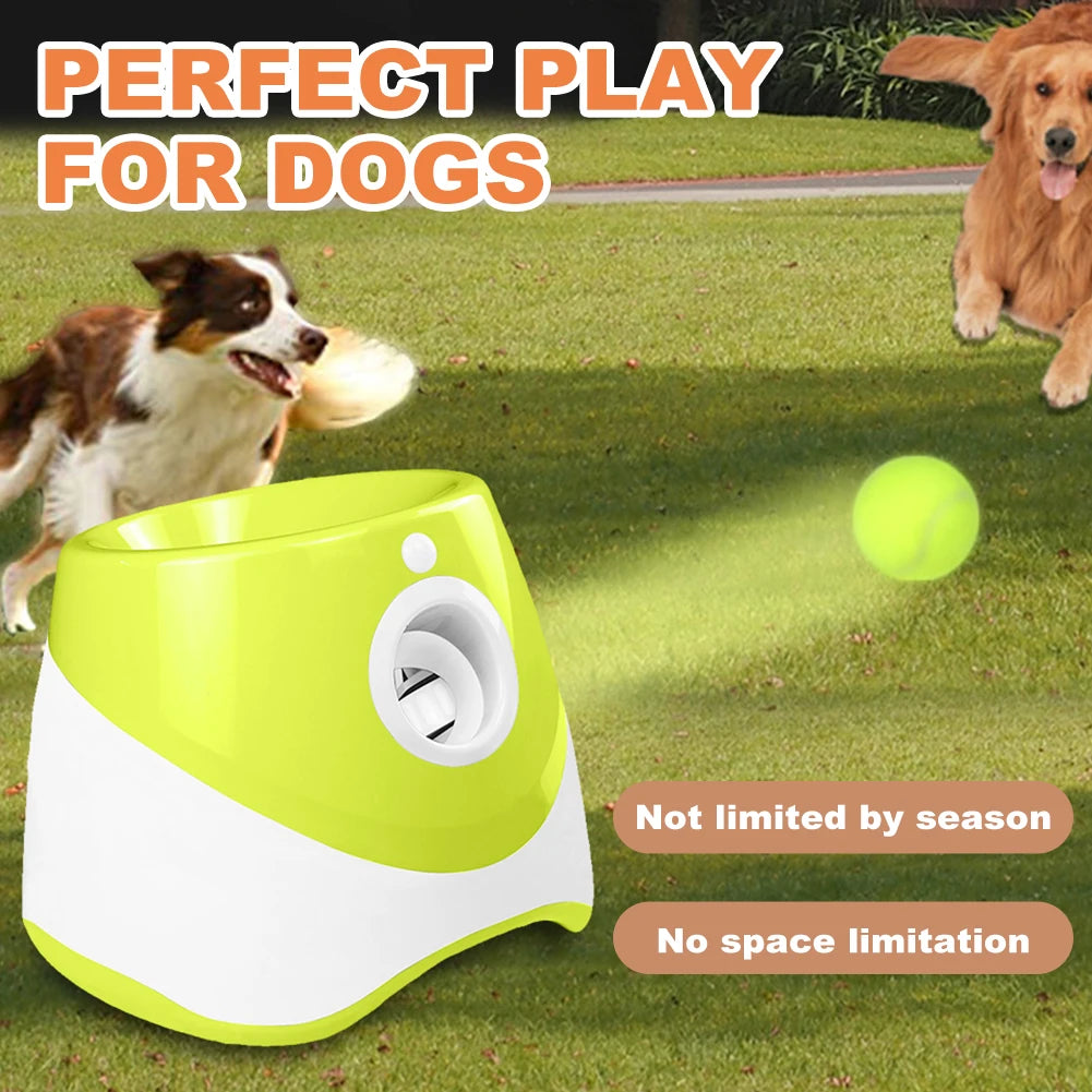Automatic Mini Tennis Ball Launcher For Dogs Interactive Catapult Pinball Toy