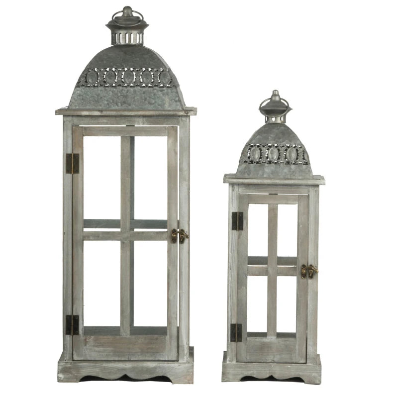 Wooden Candle Lantern Hurricane Lantern Holder Outdoor