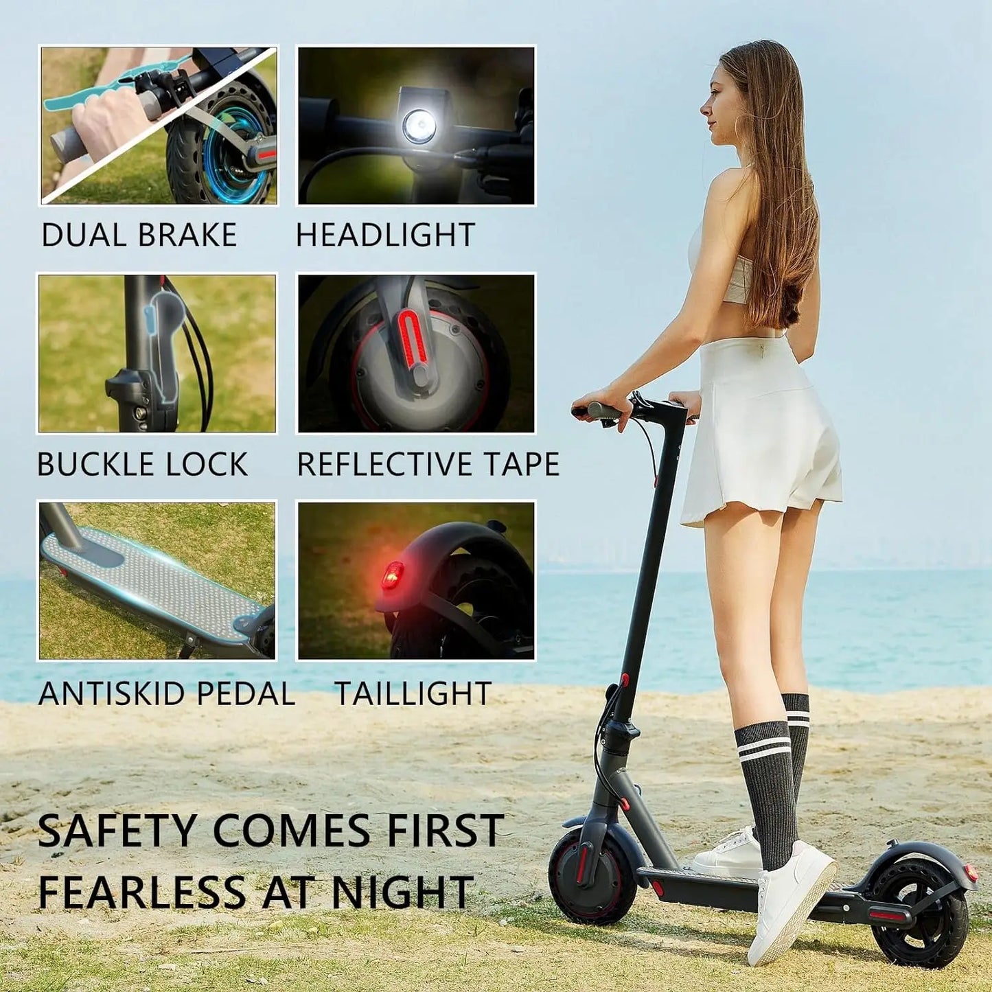 G5.0 Electric Scooter 36V 10.5Ah Battery Foldable 21 Miles