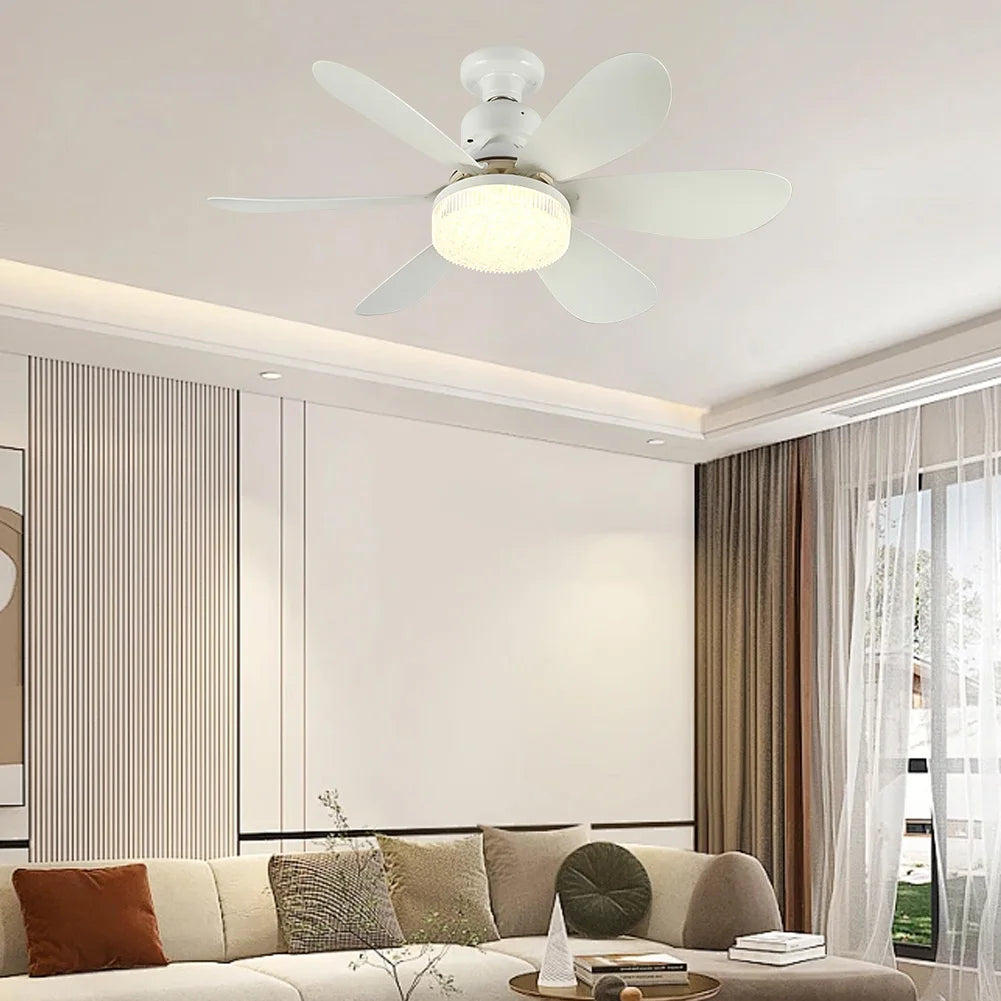 Socket Fan Lamp E26 E27 Base Wireless Remote Control LED Bulb Ceiling Fan Replacement for Bedroom Living Room Kitchen Balcony