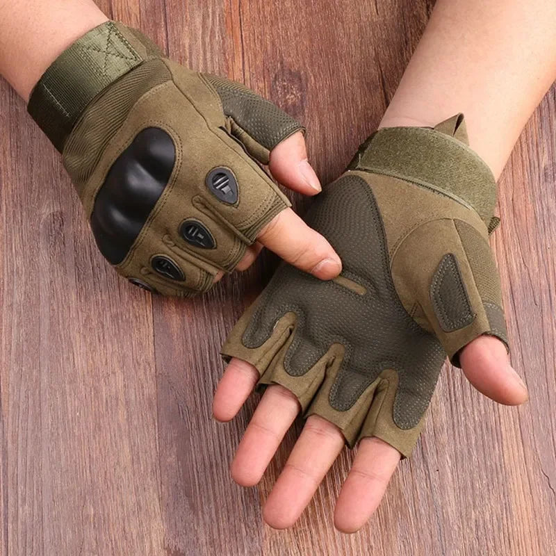 Unisex Motorcycle Gloves Tactical Shooting Knuckle Protection Full Finger