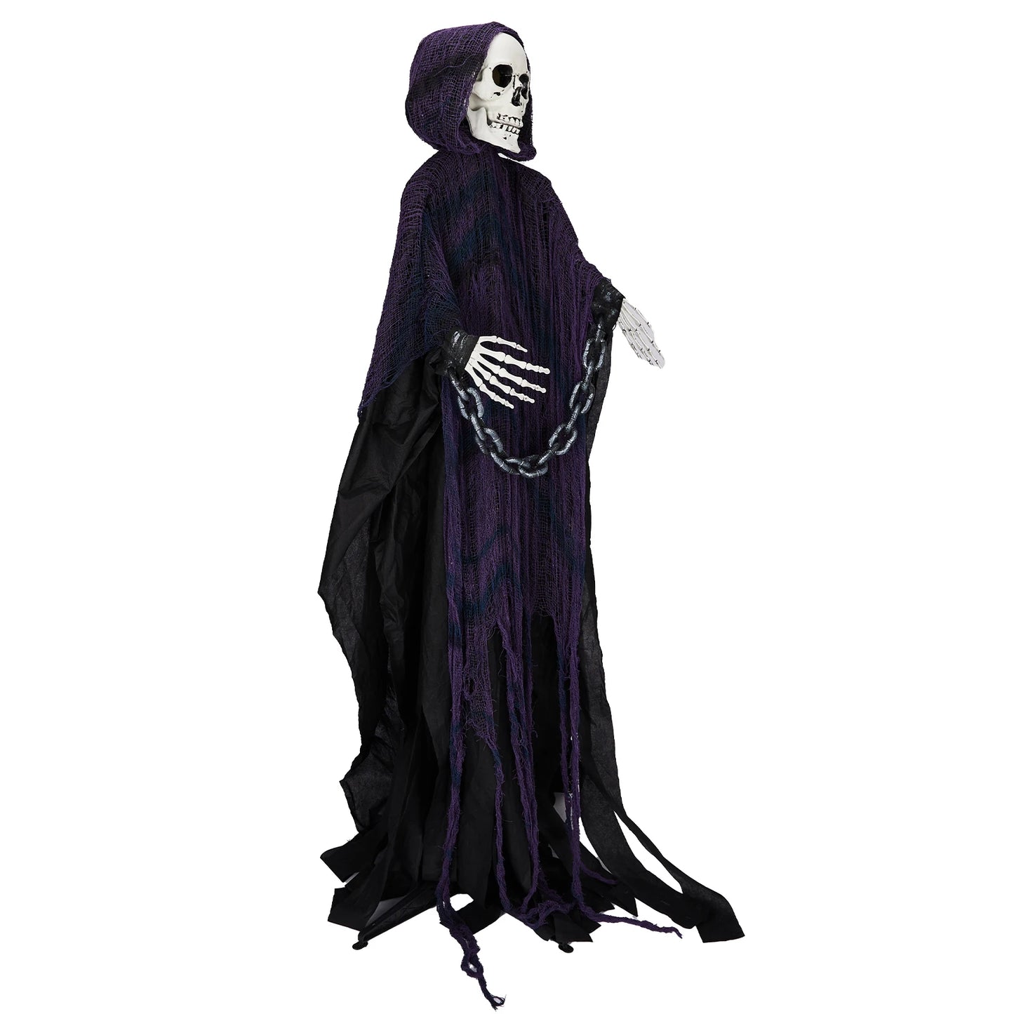Life Size Grim Reaper Animatronic 6ft Decoration With Sound
