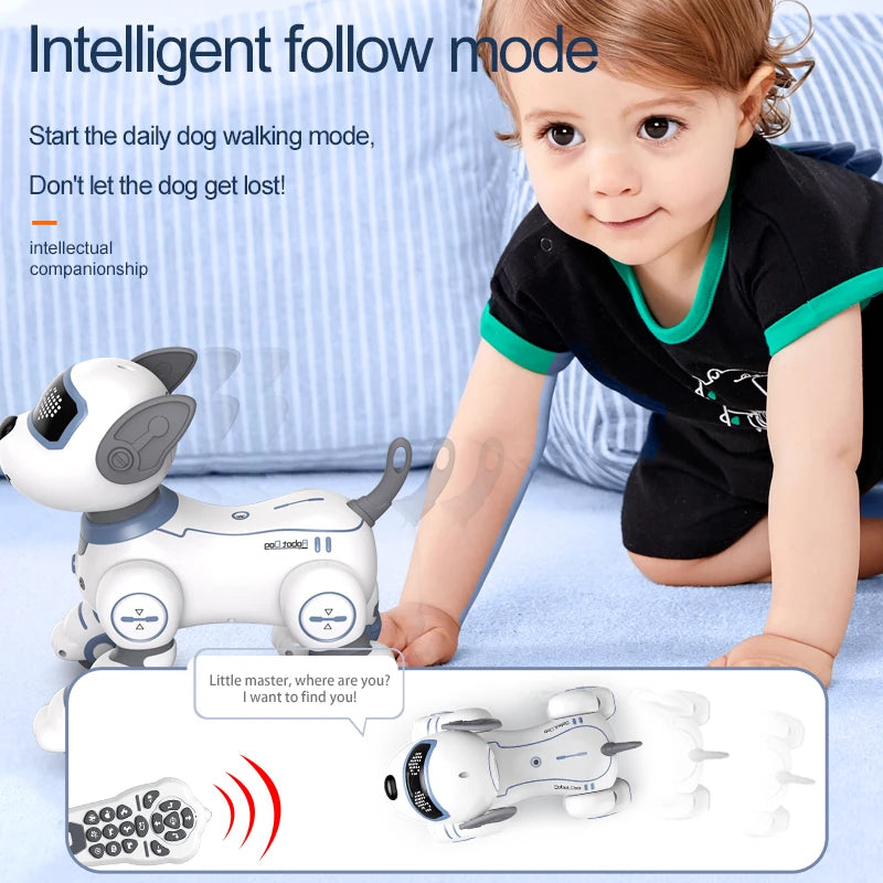 Kelaton RC Robot Dog Toy With Voice Command Programmable Touch Sensor Music