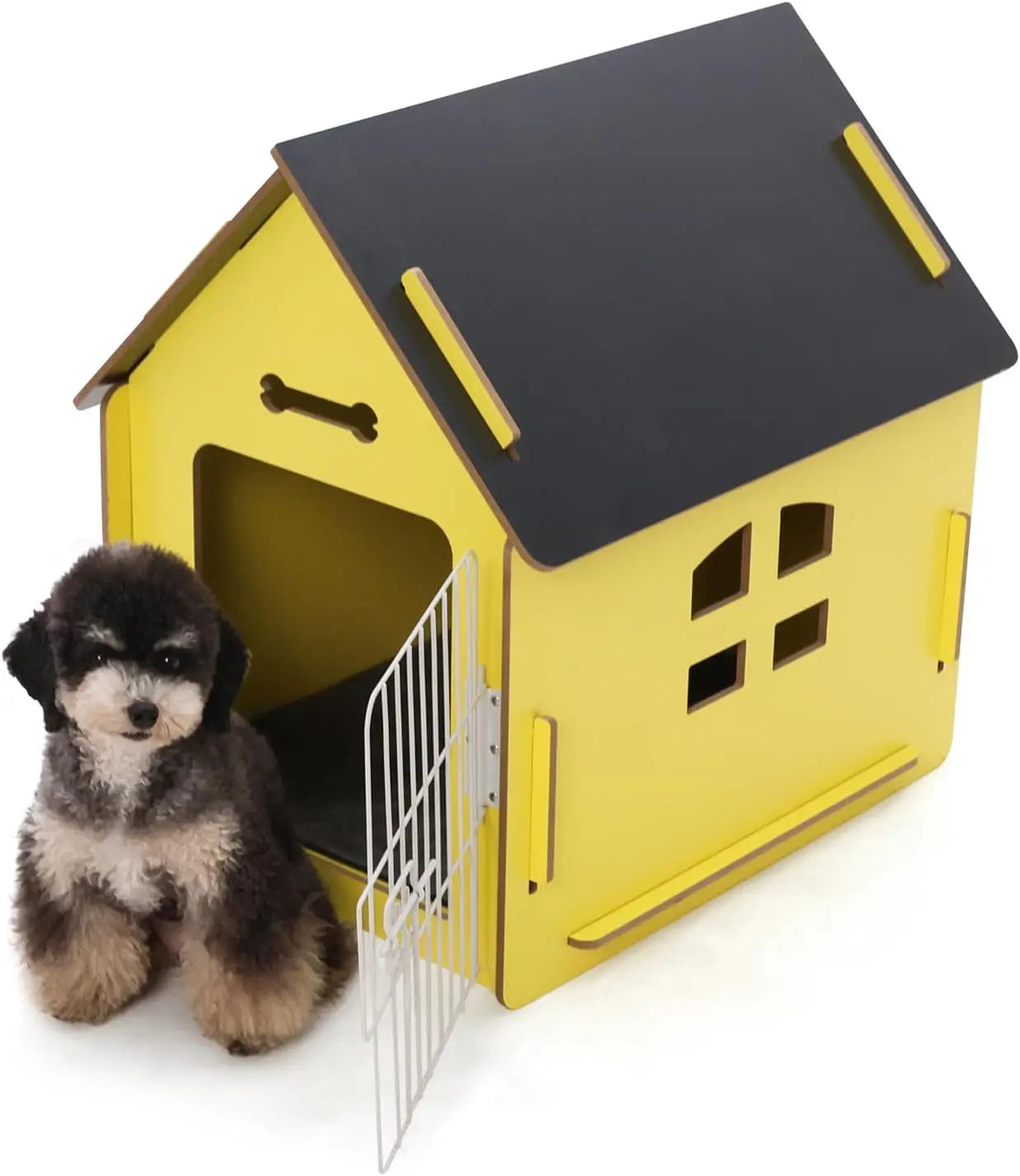 Cozy Wooden Indoor Dog House For Small Pets With Air Vents
