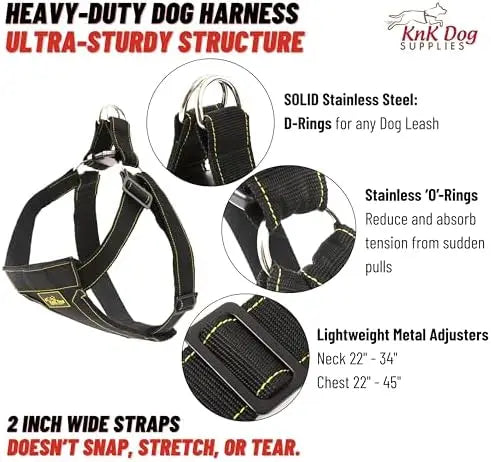 Heavy Duty Dog Harness For Pitbulls By YTYIN Durable Comfort