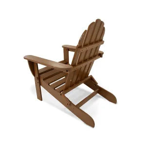 Classic Folding Adirondack Chair Outdoor Teak Wood 35 Inch High