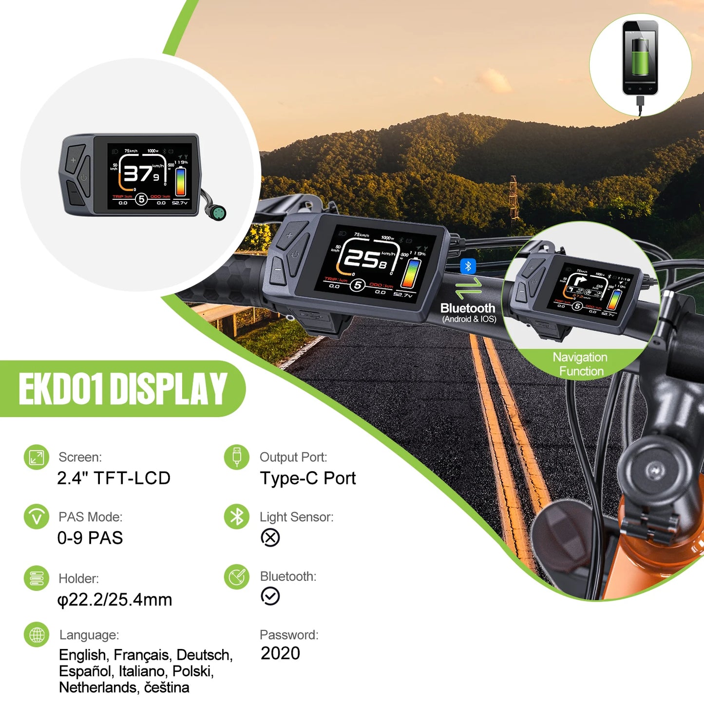 BAFANG UART CAN Display DPC18 DZ40 DM03 EKD01 Bluetooth