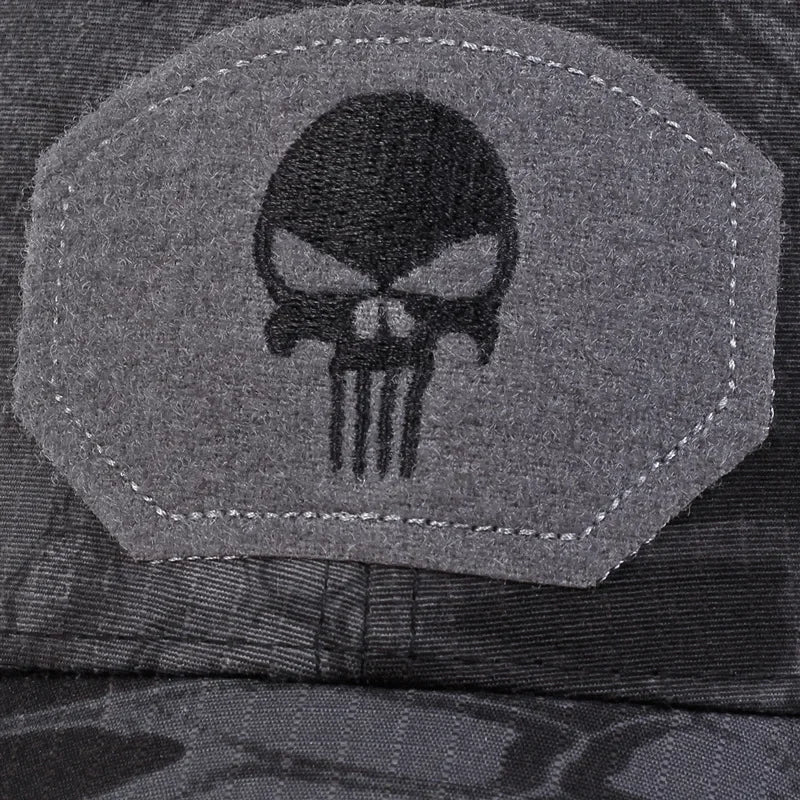 Unisex Skull Embroidery Breathable Baseball Cap Adjustable Sun Protection Hat**