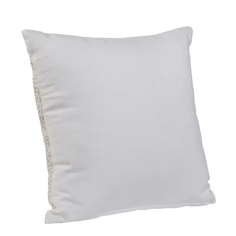 Blake Lyra White Gold Decorative Throw Pillow 18x18 Inches Soft Plush Cushion