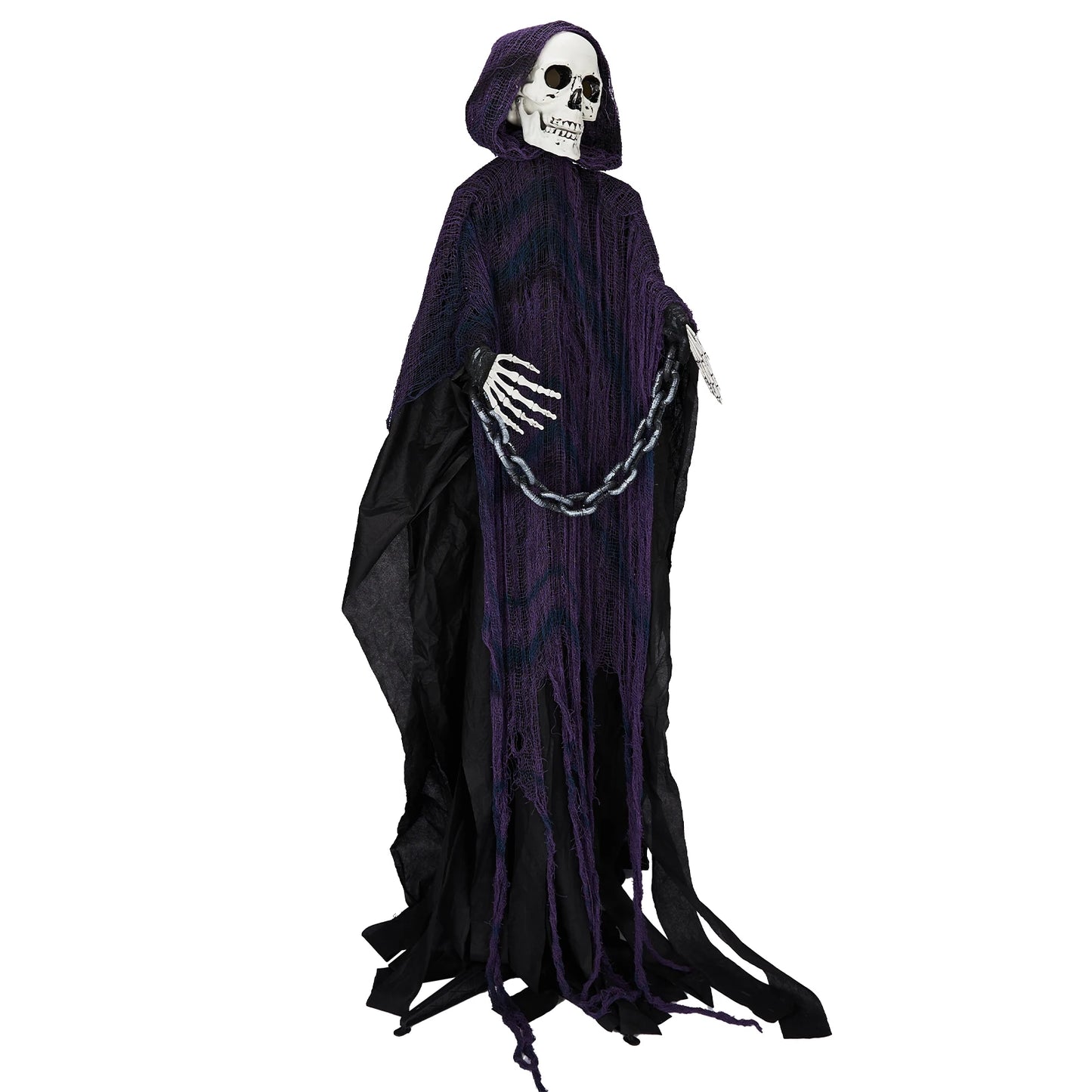 Life Size Grim Reaper Animatronic 6ft Decoration With Sound