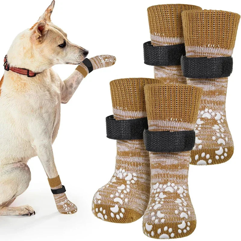 Non Slip Dog Socks Large Waterproof Silicone Grip For Senior Dogs Indoor Walking