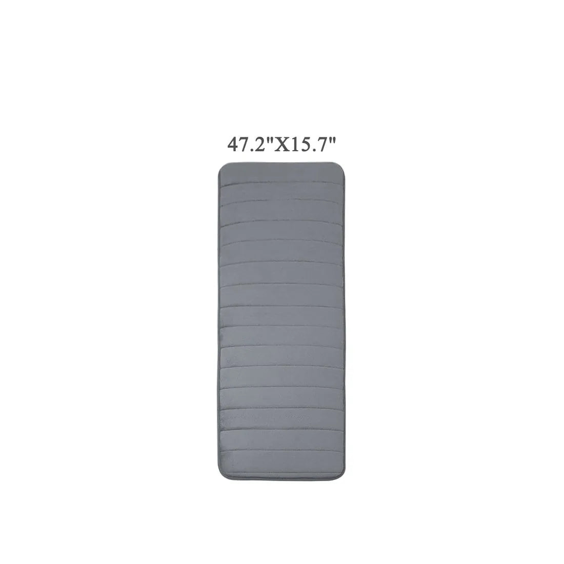 Absorbent Striped Long Memory Foam Bathroom Rug 40x120cm