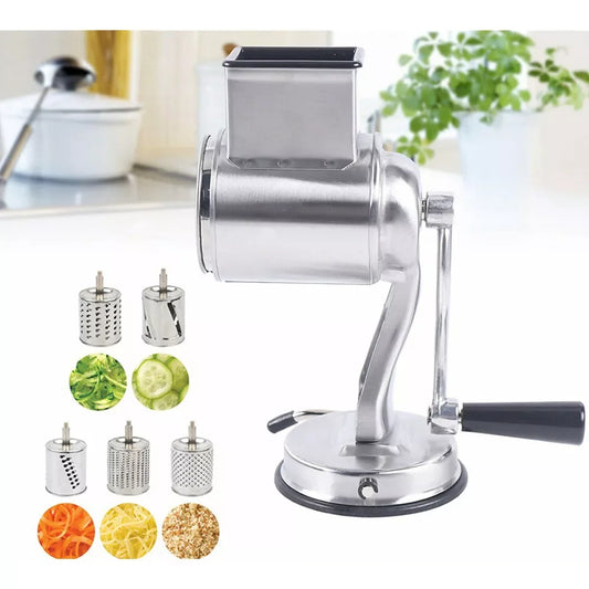 Stainless Steel Rotary Cheese Grater With Five Blades